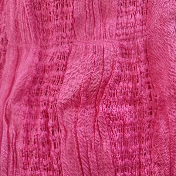 Women's Pink 100% Viscose Scarf One Size - Picture 2 of 3